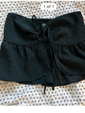wild fable Black bow tie summer top
